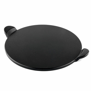 Schwarz glasierte große Pizza-Grillsteine