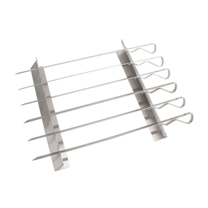 Grillrost aus Edelstahl mit 6 Spießen