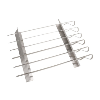 Grillrost aus Edelstahl mit 6 Spießen