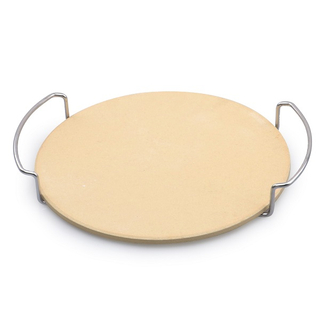 Pizzastein aus Cordierit mit Metallgestell und Grillständer