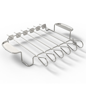 Grillrost aus Edelstahl mit Spießen