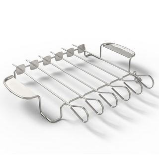 Grillrost aus Edelstahl mit Spießen