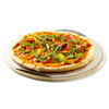 Cordierit-Pizzastein und rundes Hochtemperatur-Pizzablech