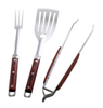 3-teiliges Grillwerkzeug-Set mit Holzgriff
